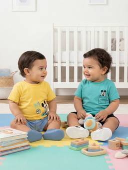 Nautinati - Boys' Pack of 2 Cotton Disney Mickey Mouse T-shirts