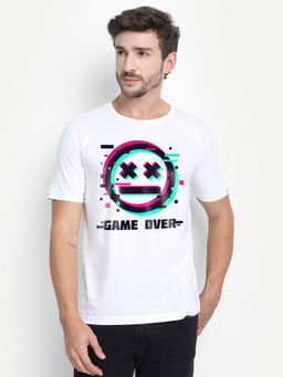 THREADCURRY - Game Over Creative Graphic Printed T-shirt For Men