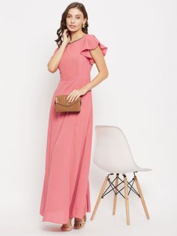 Madame - Solid Blush Pink Dress