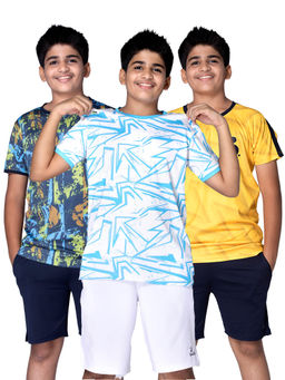 UMILDO - Multi-Color Printed T-Shirts (Pack of 3)