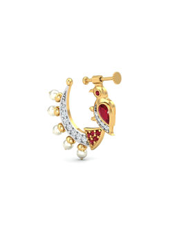 KuberBox - Chiluka Non-piercing Nose Ring 14K Gold