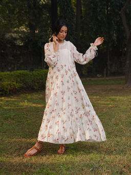 Dhaari by Deepika - Handwoven Cotton Silk Maxi Dress
