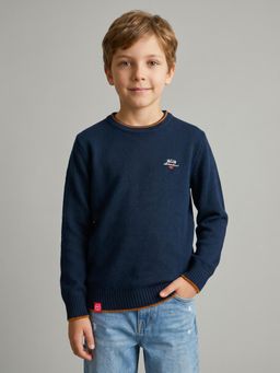 Monte Carlo - Boys Regular Fit Full Sleeve Crew Neck Solid Sweater