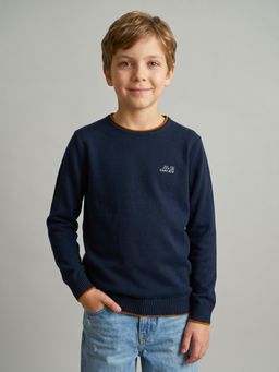 Monte Carlo - Boys Regular Fit Full Sleeve Crew Neck Solid Sweater