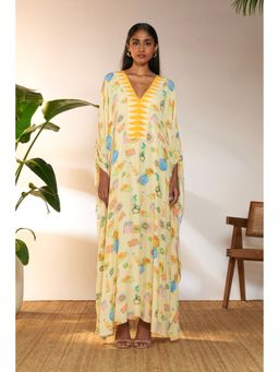 Masaba - Ivory Everyday Things Ruched Kaftan