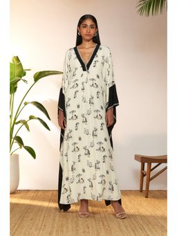 Masaba - Ivory Jam & Toast Contrast Kaftan