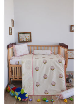 ADYA - Powder Pink Flamingo Cot Bedding Set
