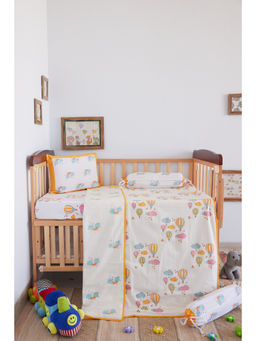 ADYA - Sunshine Yellow Hot Air Balloon Cot Set