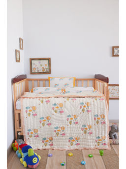 ADYA - Yellow Hot Air Balloon Infant Quilt