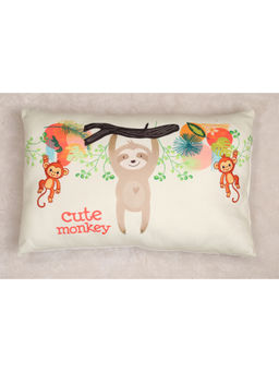NEW COMERS - Beige Printed Super Soft Baby Pillow