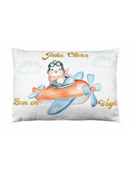 NEW COMERS - White Printed Super Soft Baby Pillow