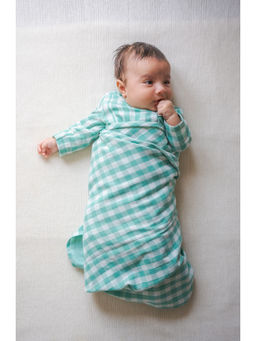 TIBER TABER - Charming Checks Swaddle-Green