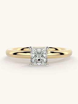 Valanova - Gold Sterling Silver and Certified Lab Grown Diamond 0.50Cts Ring