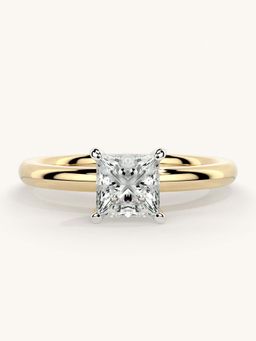 Valanova - Gold Sterling Silver and Certified Lab Grown Diamond 0.75Cts Ring