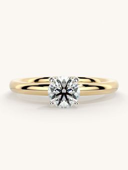 Valanova - Gold Sterling Silver and Certified Lab Grown Diamond 0.50Cts Ring