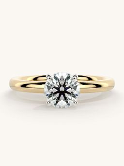 Valanova - Gold Sterling Silver and Certified Lab Grown Diamond 0.75Cts Ring
