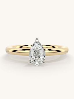 Valanova - Gold Sterling Silver and Certified Lab Grown Diamond 0.50Cts Ring