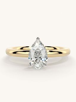 Valanova - Gold Sterling Silver and Certified Lab Grown Diamond 0.75Cts Ring