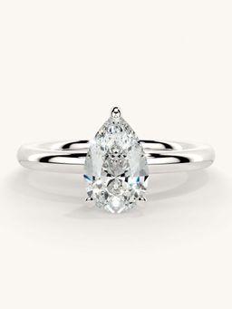 Valanova - White Gold Sterling Silver and Certified Lab Grown Diamond 1.00Cts Ring