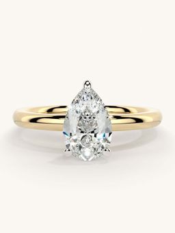Valanova - Gold Sterling Silver and Certified Lab Grown Diamond 1.00Cts Ring