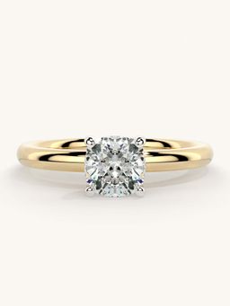 Valanova - Gold Sterling Silver and Certified Lab Grown Diamond 0.75Cts Ring