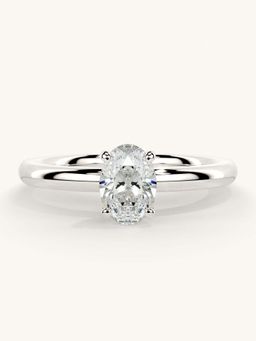 Valanova - White Gold Sterling Silver and Certified Lab Grown Diamond 0.50Cts Ring