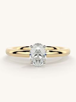 Valanova - Gold Sterling Silver and Certified Lab Grown Diamond 0.50Cts Ring