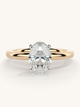 Valanova - Rose Gold Sterling Silver and Certified Lab Grown Diamond 1.00Cts Ring