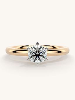 Valanova - Rose Gold Sterling Silver and Certified Lab Grown Diamond 0.50Cts Ring