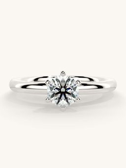 Valanova - White Gold Sterling Silver and Certified Lab Grown Diamond 0.50Cts Ring