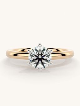 Valanova - Rose Gold Sterling Silver and Certified Lab Grown Diamond 0.75Cts Ring