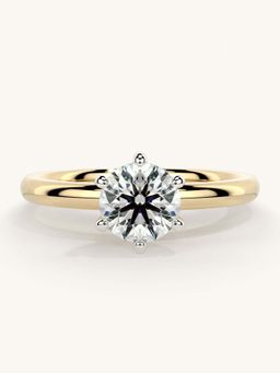 Valanova - Gold Sterling Silver and Certified Lab Grown Diamond 0.75Cts Ring