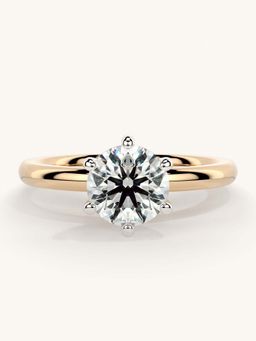 Valanova - Rose Gold Sterling Silver and Certified Lab Grown Diamond 1.00Cts Ring