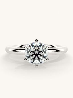 Valanova - White Gold Sterling Silver and Certified Lab Grown Diamond 1.00Cts Ring