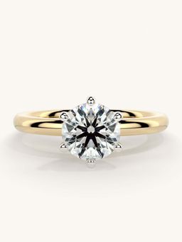 Valanova - Gold Sterling Silver and Certified Lab Grown Diamond 1.00Cts Ring