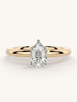 Valanova - Rose Gold Sterling Silver and Certified Lab Grown Diamond 0.50Cts Ring