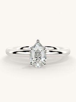 Valanova - White Gold Sterling Silver and Certified Lab Grown Diamond 0.50Cts Ring