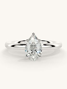 Valanova - White Gold Sterling Silver and Certified Lab Grown Diamond 0.75Cts Ring