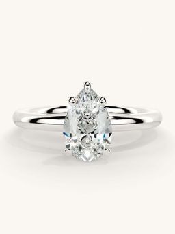 Valanova - White Gold Sterling Silver and Certified Lab Grown Diamond 1.00Cts Ring