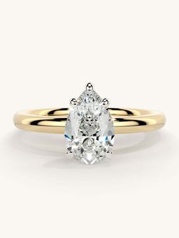 Valanova - Gold Sterling Silver and Certified Lab Grown Diamond 1.00Cts Ring