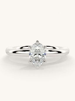Valanova - White Gold Sterling Silver and Certified Lab Grown Diamond 0.50Cts Ring