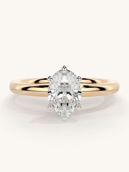 Valanova - Rose Gold Sterling Silver and Certified Lab Grown Diamond 0.75Cts Ring