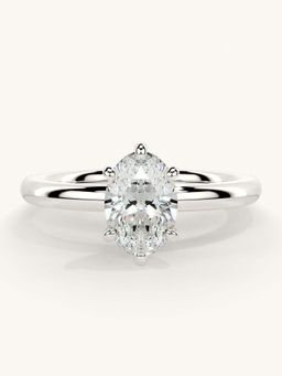 Valanova - White Gold Sterling Silver and Certified Lab Grown Diamond 0.75Cts Ring