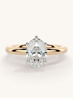 Valanova - Rose Gold Sterling Silver and Certified Lab Grown Diamond 1.00Cts Ring