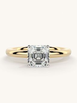 Valanova - Gold Sterling Silver and Certified Lab Grown Diamond 1.00Cts Ring
