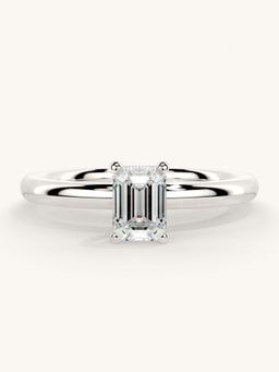 Valanova - White Gold Sterling Silver and Certified Lab Grown Diamond 0.50Cts Ring
