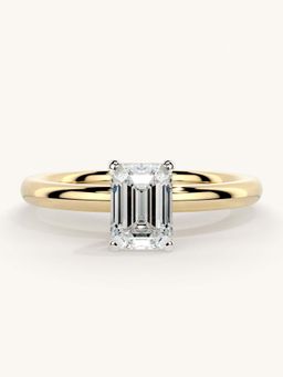 Valanova - Gold Sterling Silver and Certified Lab Grown Diamond 0.75Cts Ring