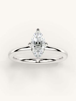Valanova - White Gold Sterling Silver and Certified Lab Grown Diamond 0.50Cts Ring