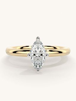 Valanova - Gold Sterling Silver and Certified Lab Grown Diamond 0.50Cts Ring