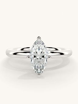 Valanova - White Gold Sterling Silver and Certified Lab Grown Diamond 0.75Cts Ring